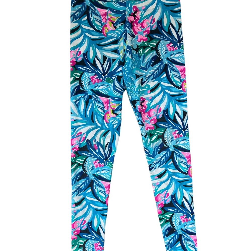 Lilly Pulitzer Girl's Maia Printed Leggings, Size X large pants stretch EUC